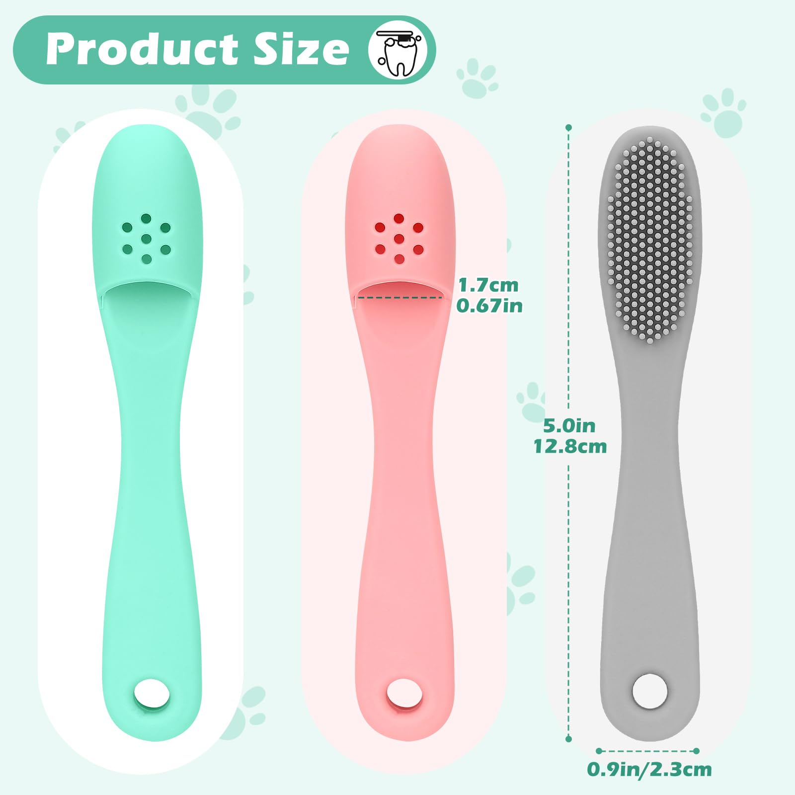 Firstfooby paquete de 3 cepillos dedo para organización