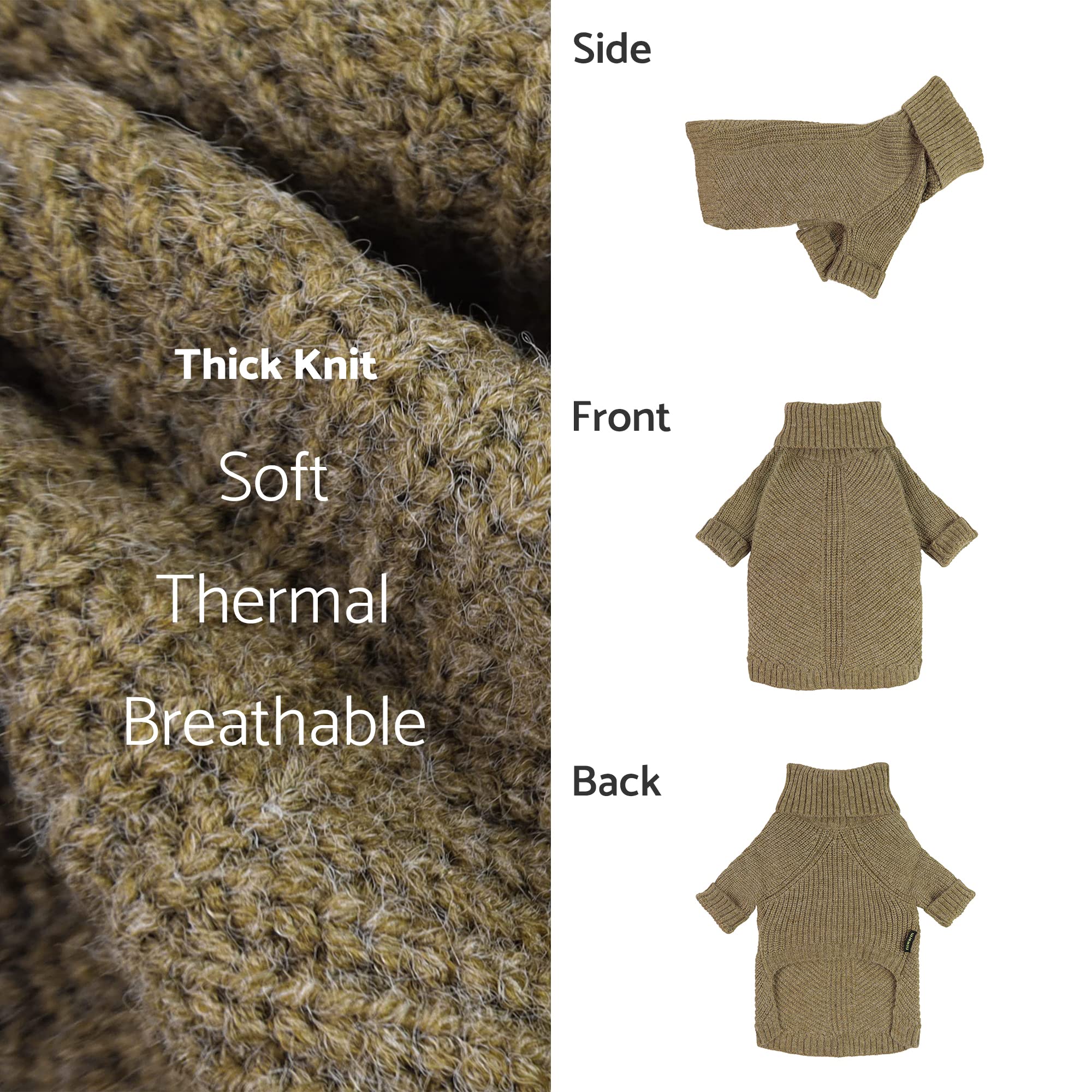 Fitwarm suéter para perro verde sage, perfecto para ocasiones especiales