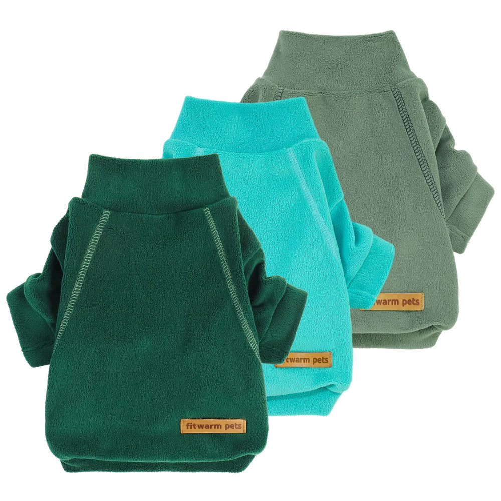 Fitwarm tres-pack sudadera felpa cuello alto frente, ideal para abrigar a tu mascota
