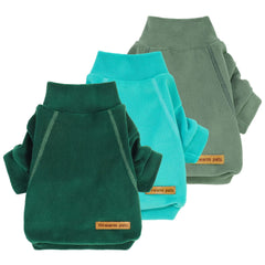 Fitwarm tres-pack de suéter polar para perro, cuello alto, ideal para paseos fríos.