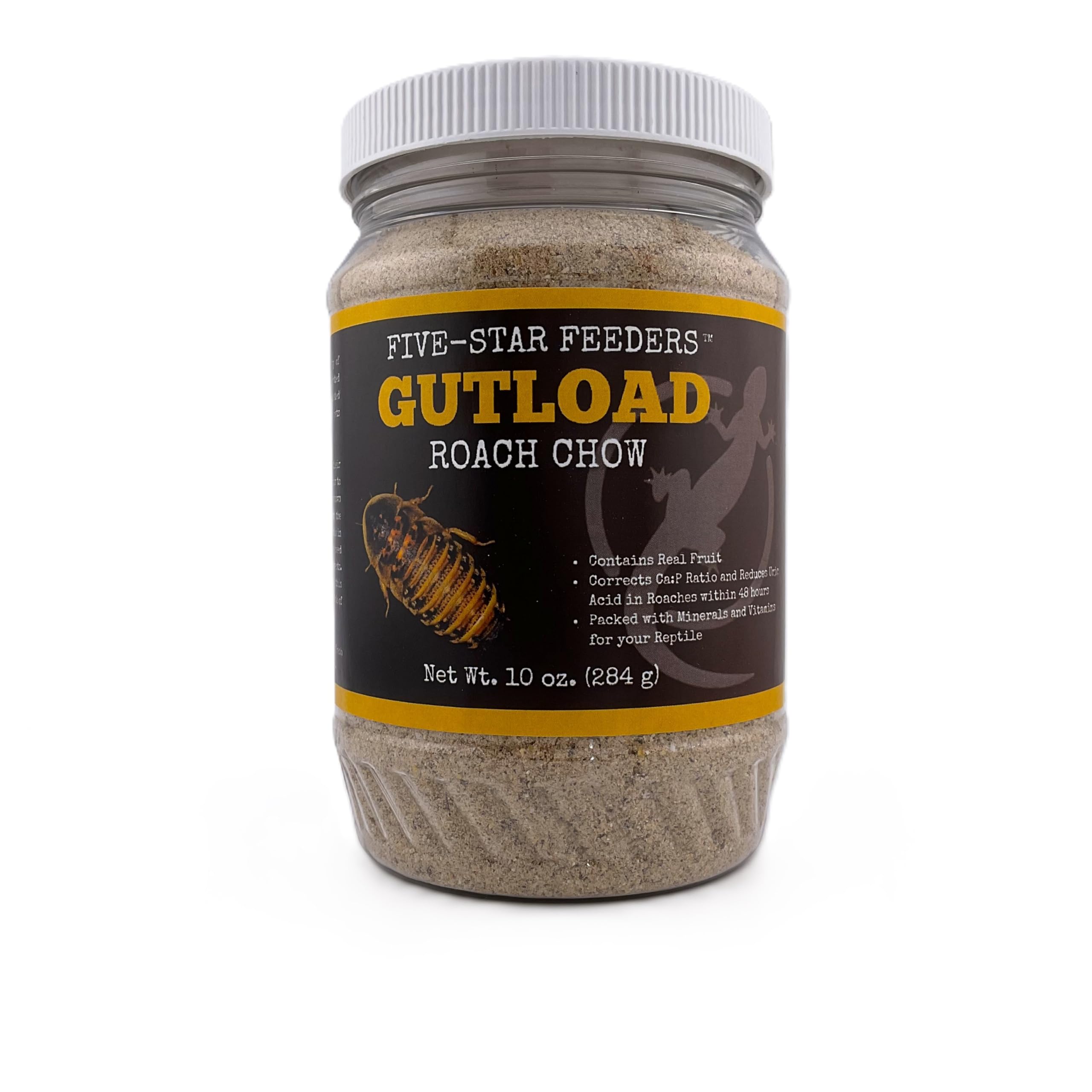 Five-Star Feeders Roach Gutload: frasco de 10 oz con nutrición balanceada para cucarachas