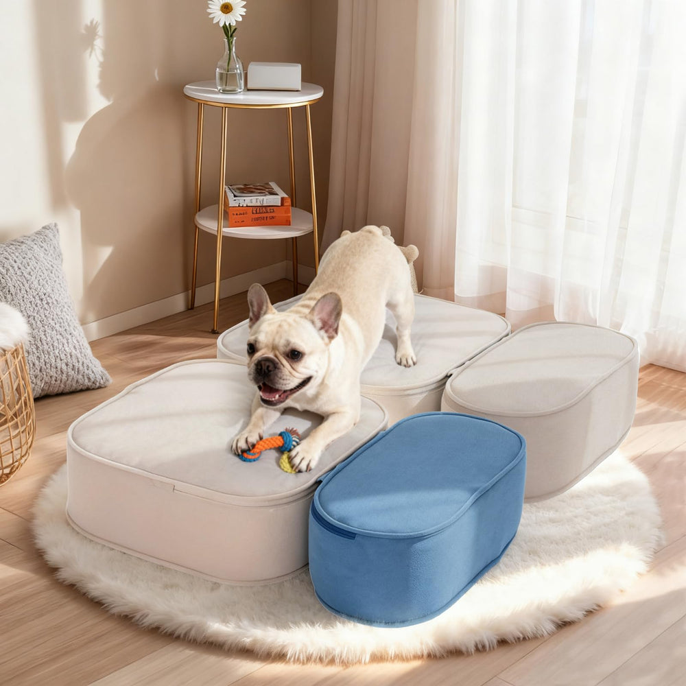 FKSLIFE escalera para perros pequeños con base antideslizante para seguridad.