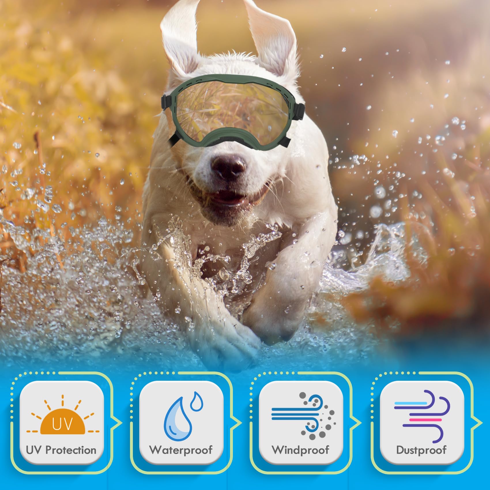 Sistema triple de correa ajustable de Flantor para perros grandes