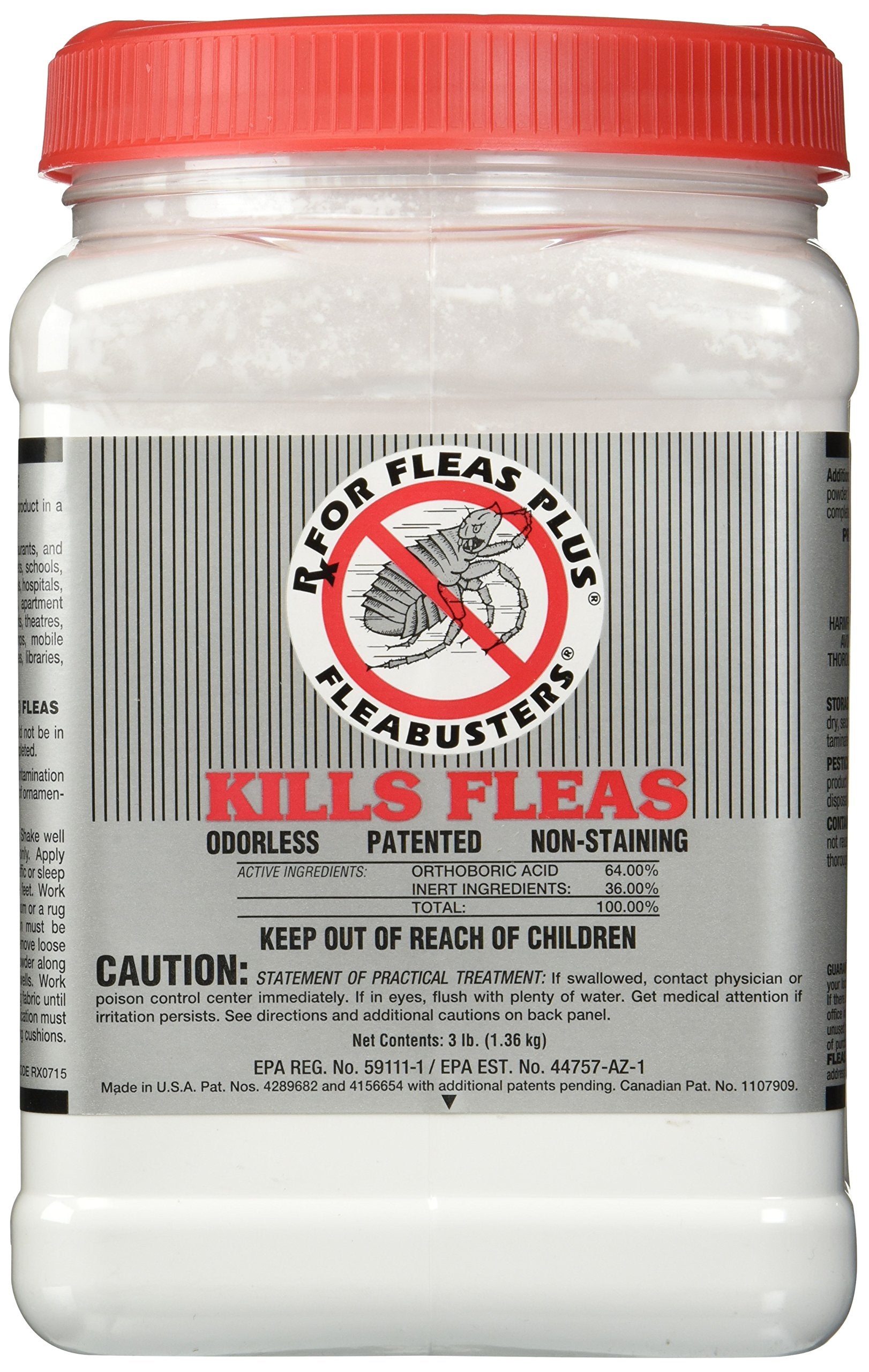 Fleabusters RX para pulgas Plus, bote de 3 lb para tratamiento eficiente