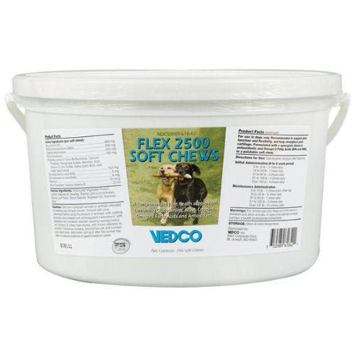 Flex 2500 Soft Chews apoyo a las articulaciones para perros y mejora la movilidad diaria