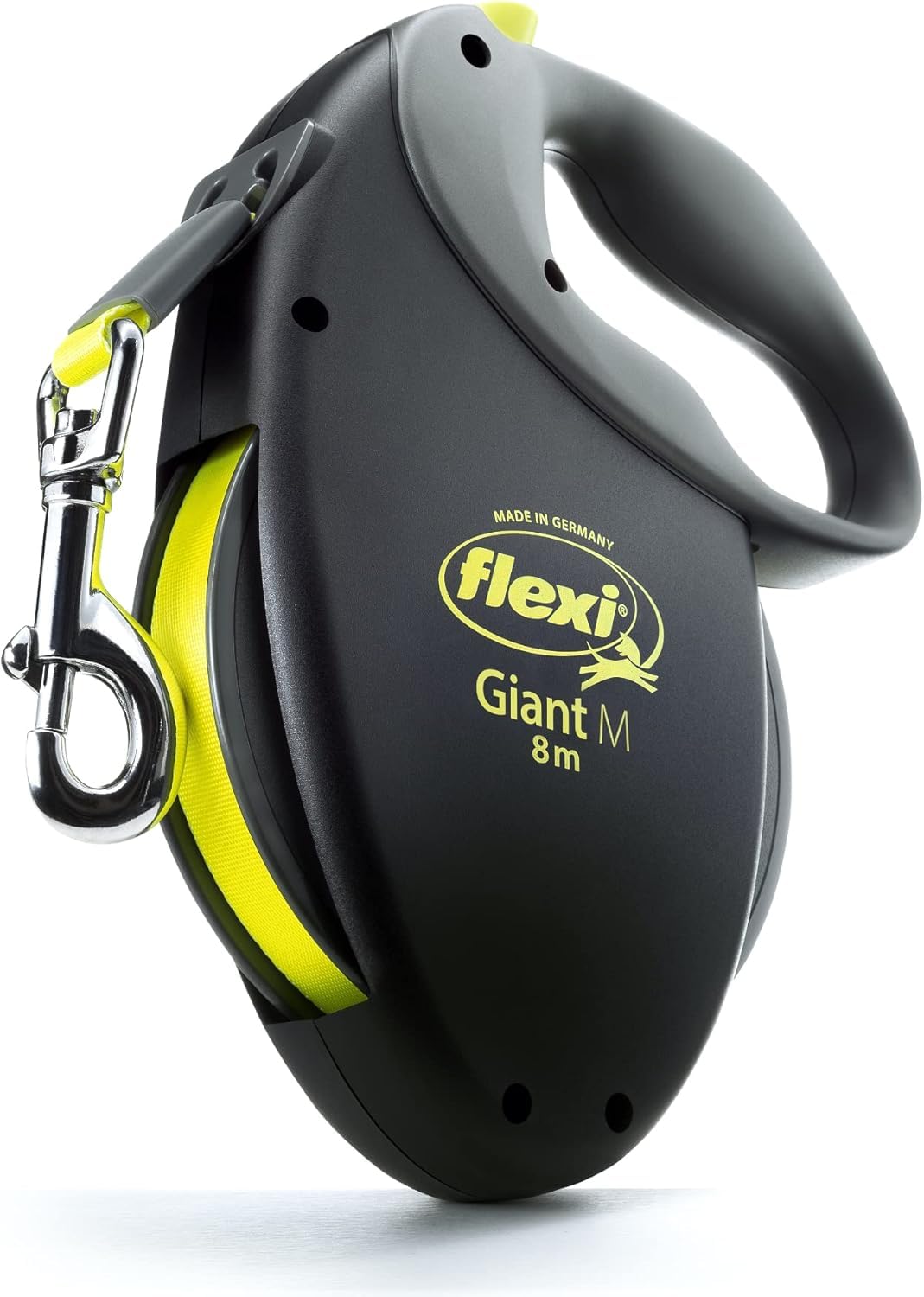 FLEXI cinta retráctil gigante para perros medianos 26 pies negro, vista general