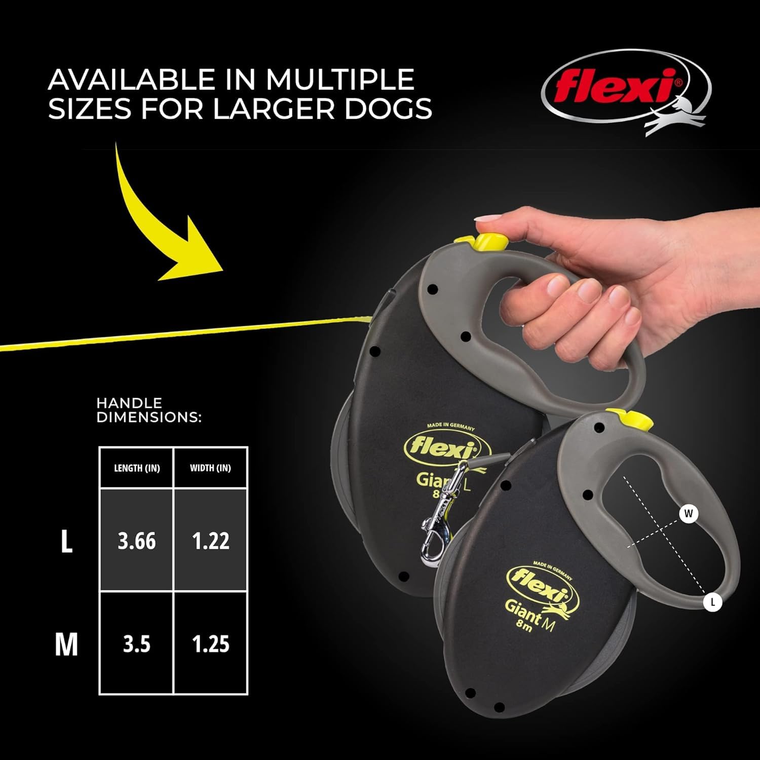 FLEXI diseño ergonómico para mano y agarre cómodo