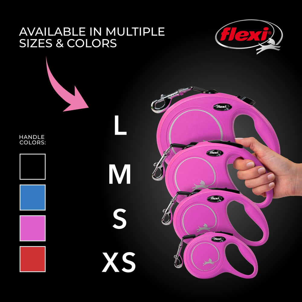 FLEXI Nueva Clásica: ideal para perros pequeños de hasta 26 libras en rosa