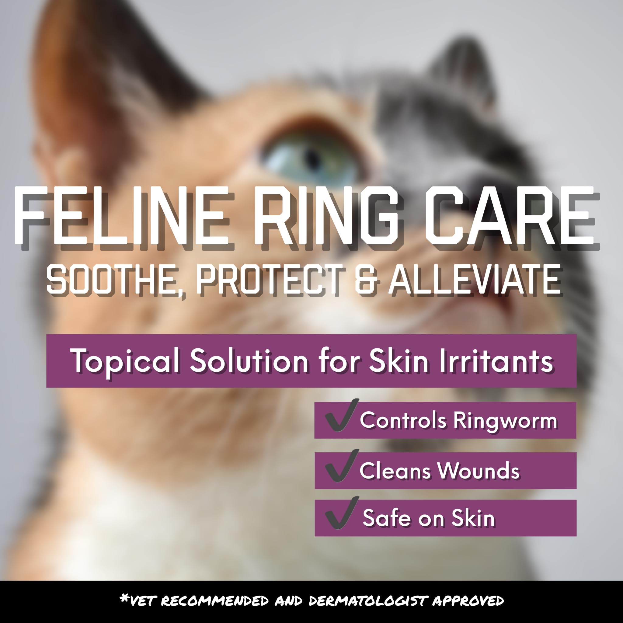 Aplicación con pulverizador de FlexTran en la piel del gato.