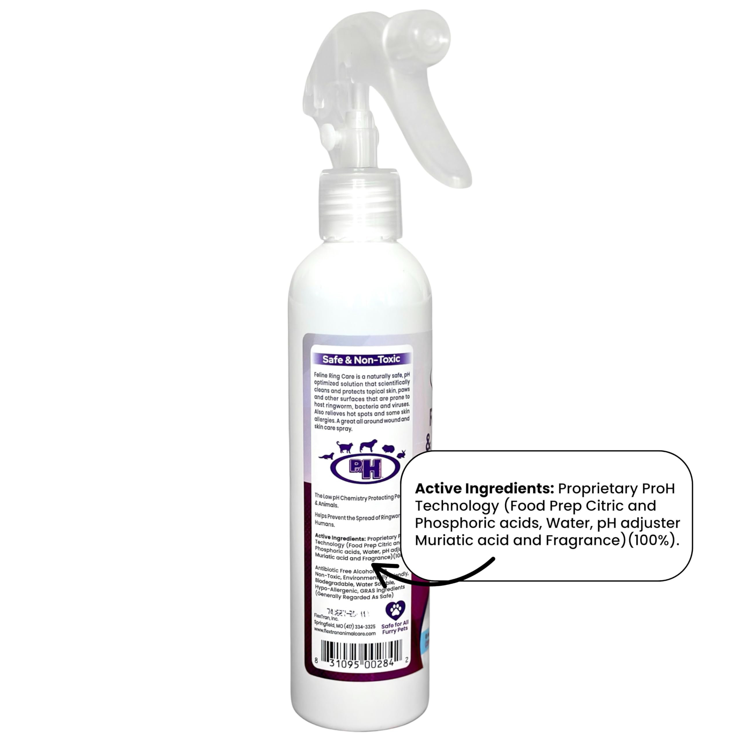 FlexTran Cuidado Felino textura suave de spray para uso cómodo