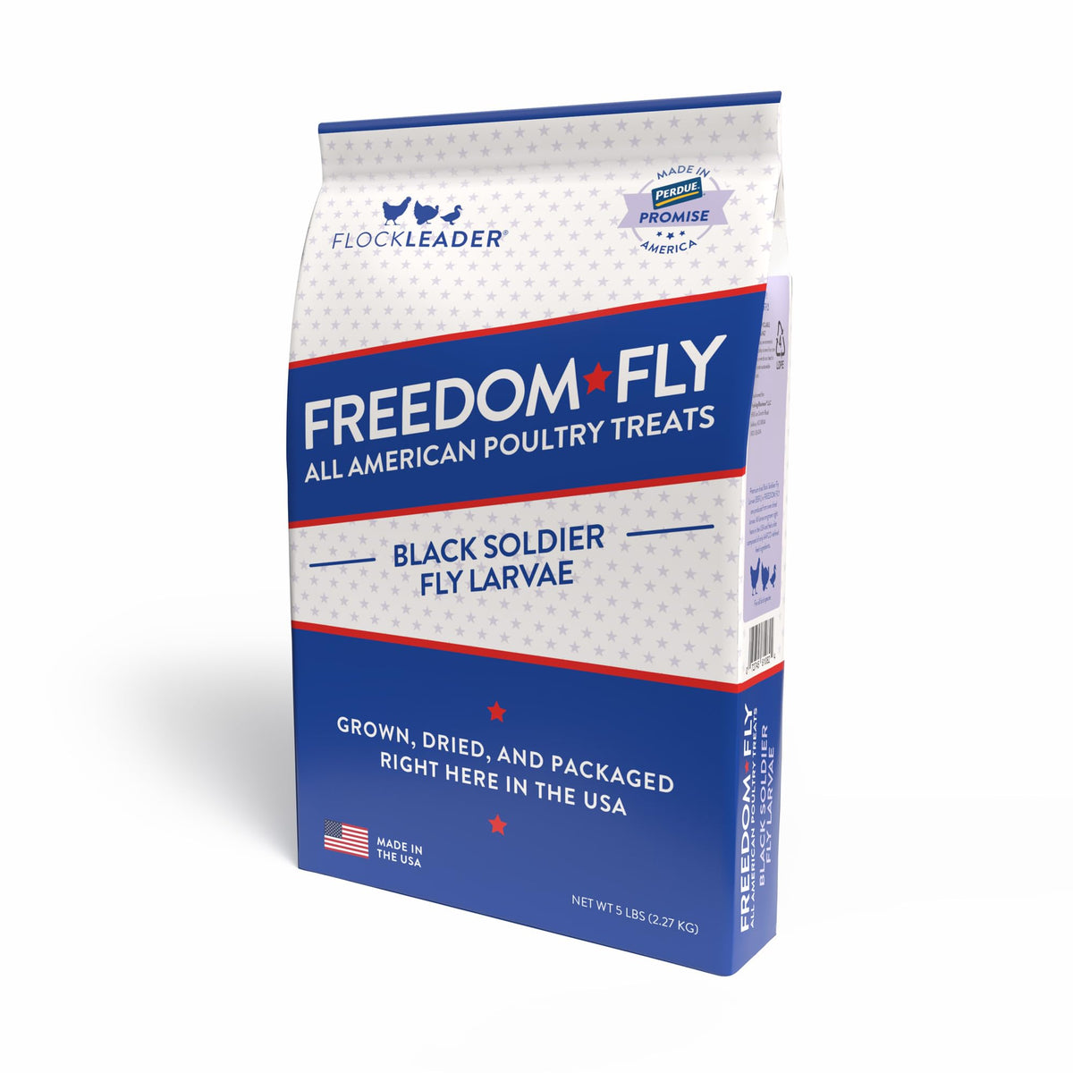 FLOCKLEADER Freedom Fly, bolsa deshidratada para aves, aporta proteína para el crecimiento.