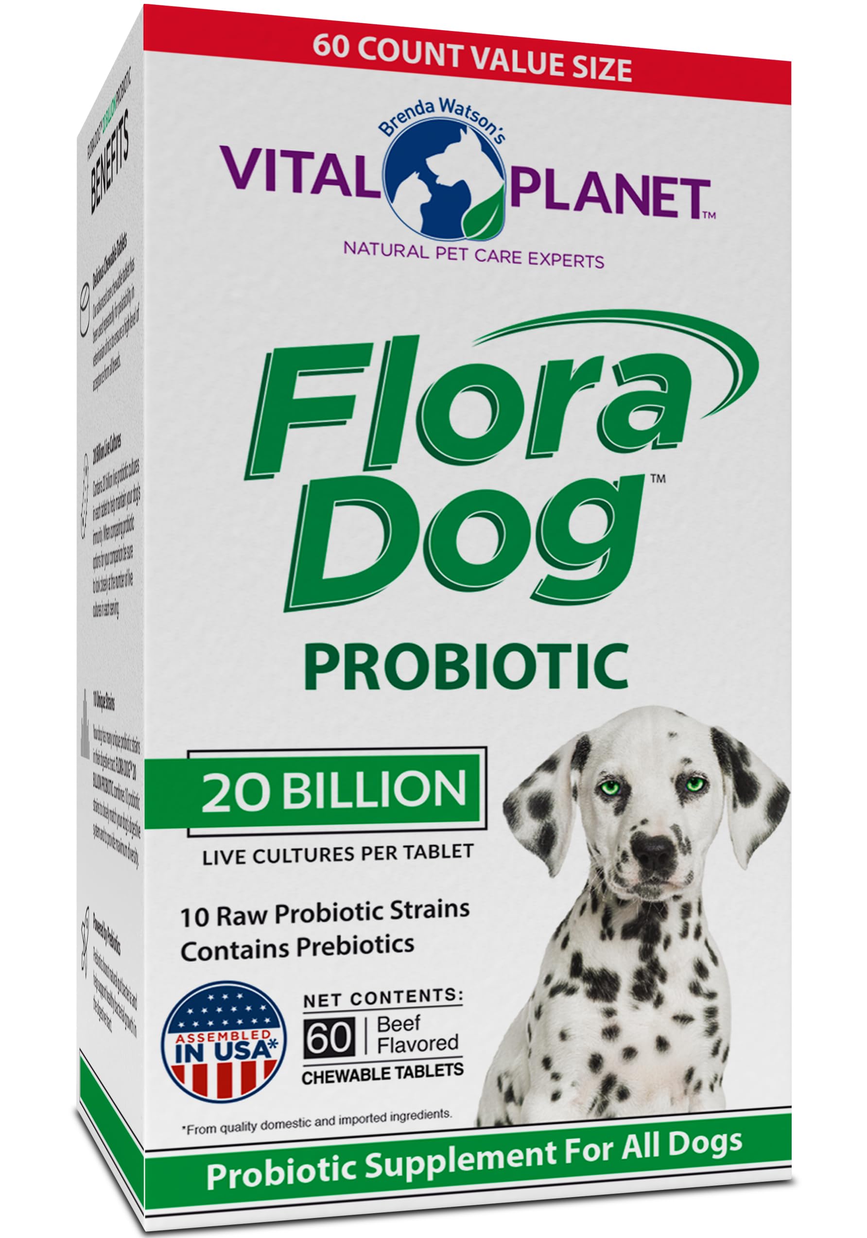 Vital Planet Flora Dog equilibra el sistema digestivo del perro.