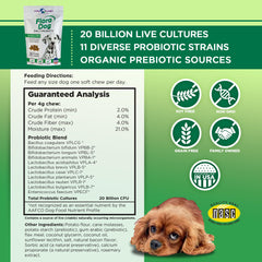 Polvo sin sabor Flora Dog Probióticos espolvoreado sobre comida