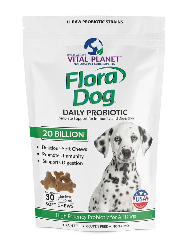 Tabletas masticables Flora Dog Probióticos con sabor a tocino