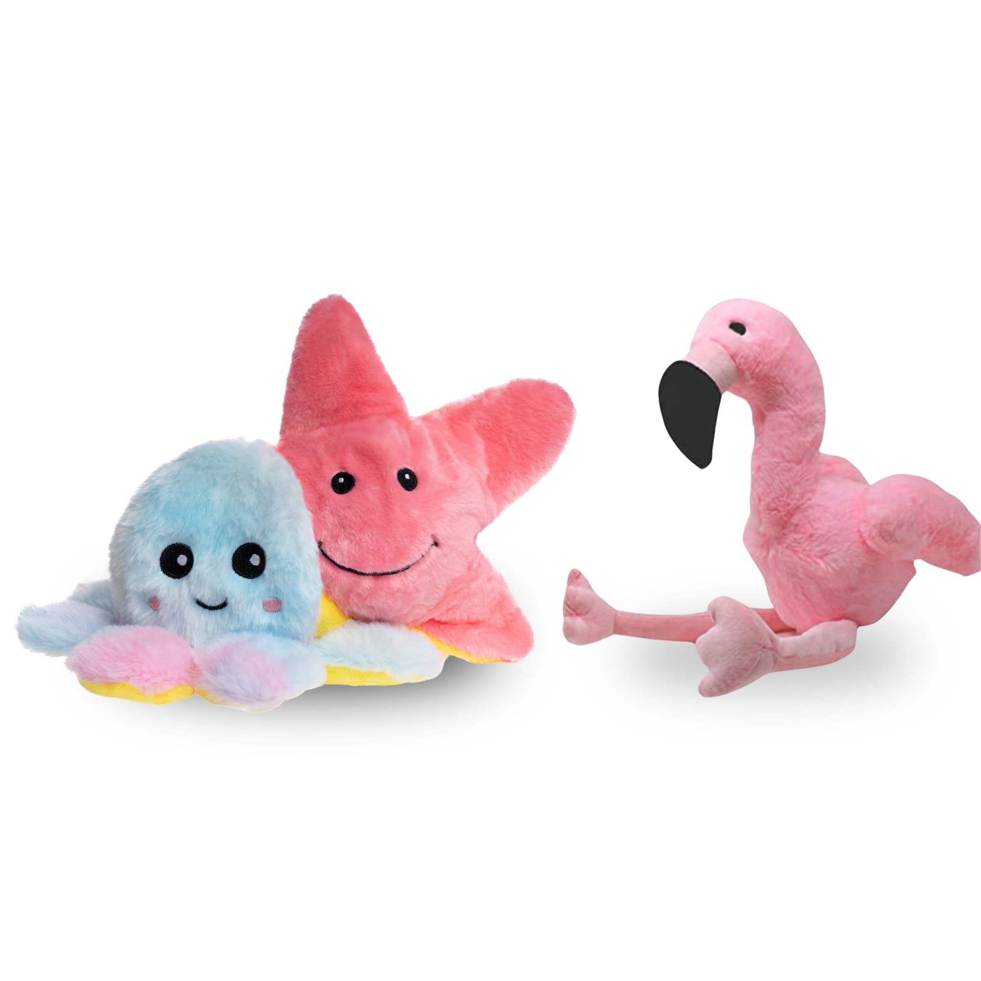 Flourish Pets Juguete 3 en 1 con flamenco: ideal para masticar suave y juego prolongado
