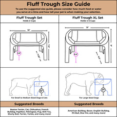 Fluff Trough XL inserto de silicona, ralentiza la ingesta para comidas más pausadas.