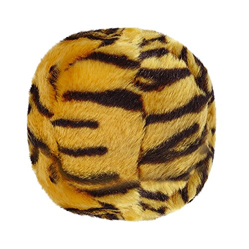 Fluff & Tuff Pelota Tigre: juego interactivo, textura ultrasuave y lavable para perros.