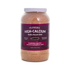 Fluker's Alto Calcio para insectos dubia, ingredientes clave para nutrición equilibrada.