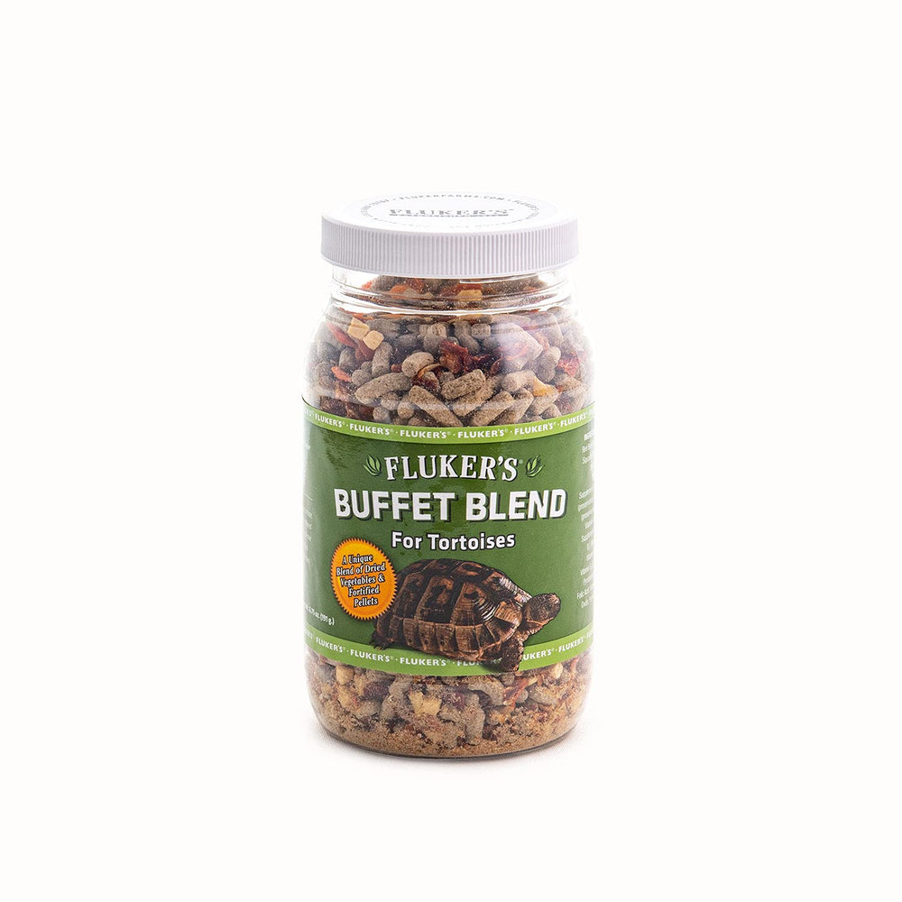 Fluker's Buffet Blend tortugas pellets fortificados: nutrición estable para mascotas activas.