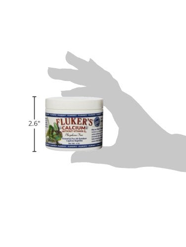 Fluker's calcio para reptiles sin D3, polvo libre de fósforo para dieta equilibrada