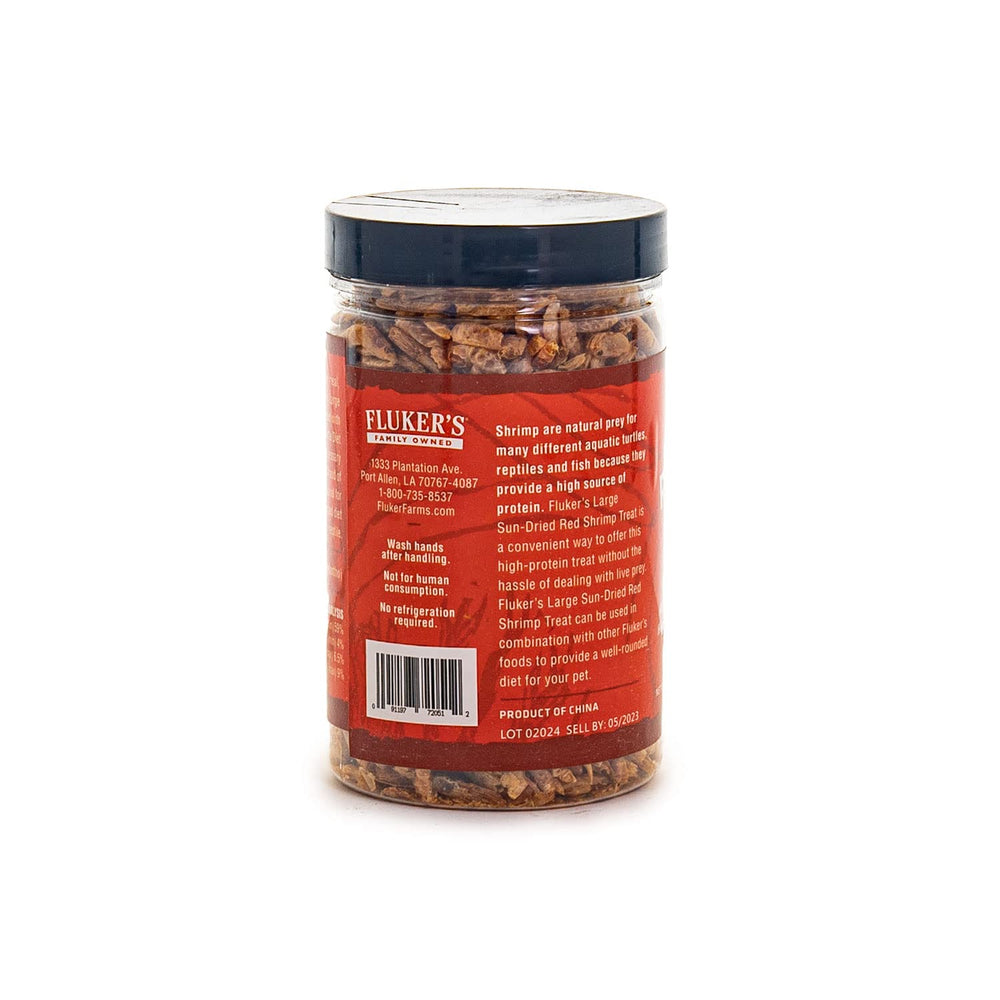 Fluker's camaron-secado-rojo-grande, alimento natural para reptiles acuáticos.