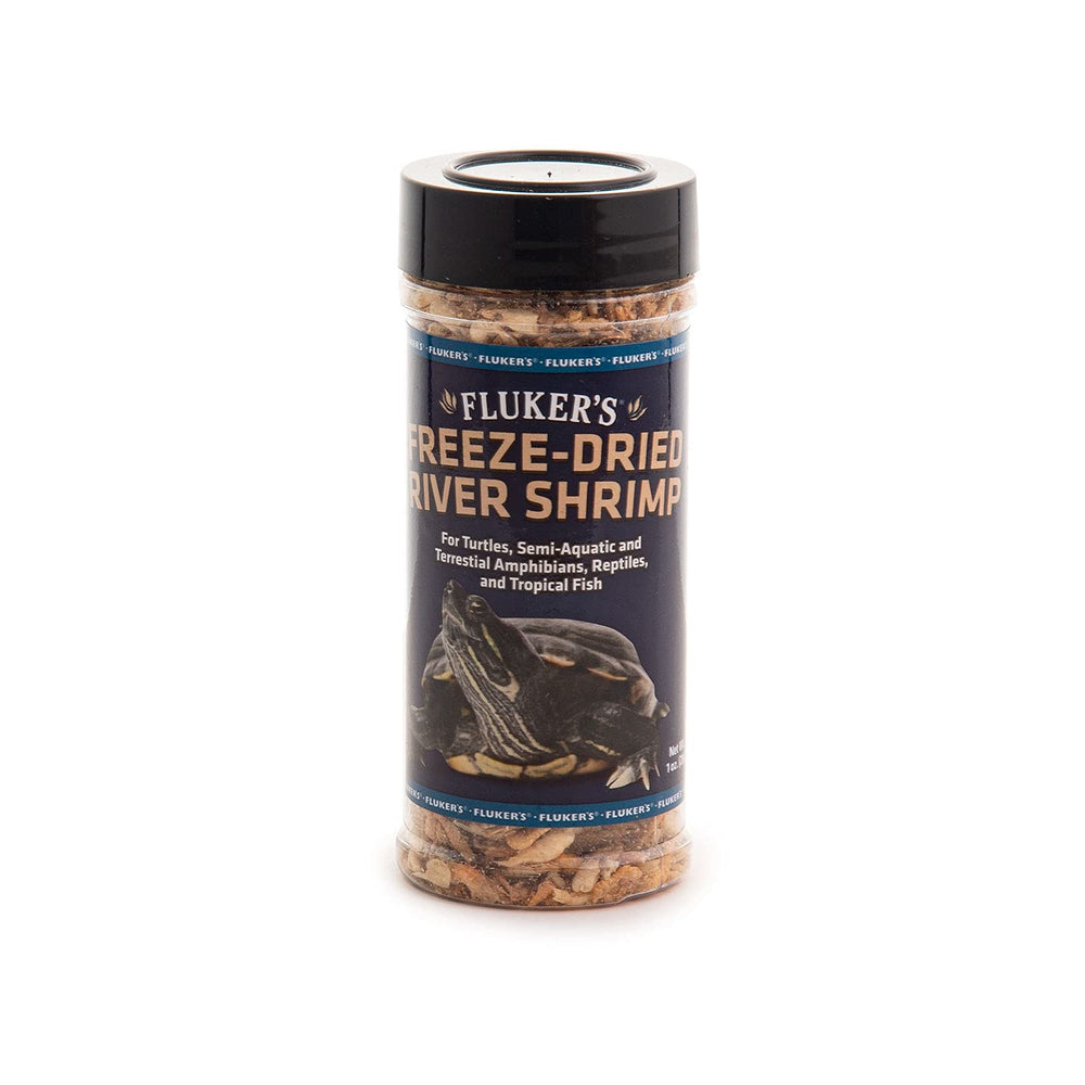 Fluker's Camarones del río liofilizados, bolsa de 1 onza, snack nutritivo para reptiles.
