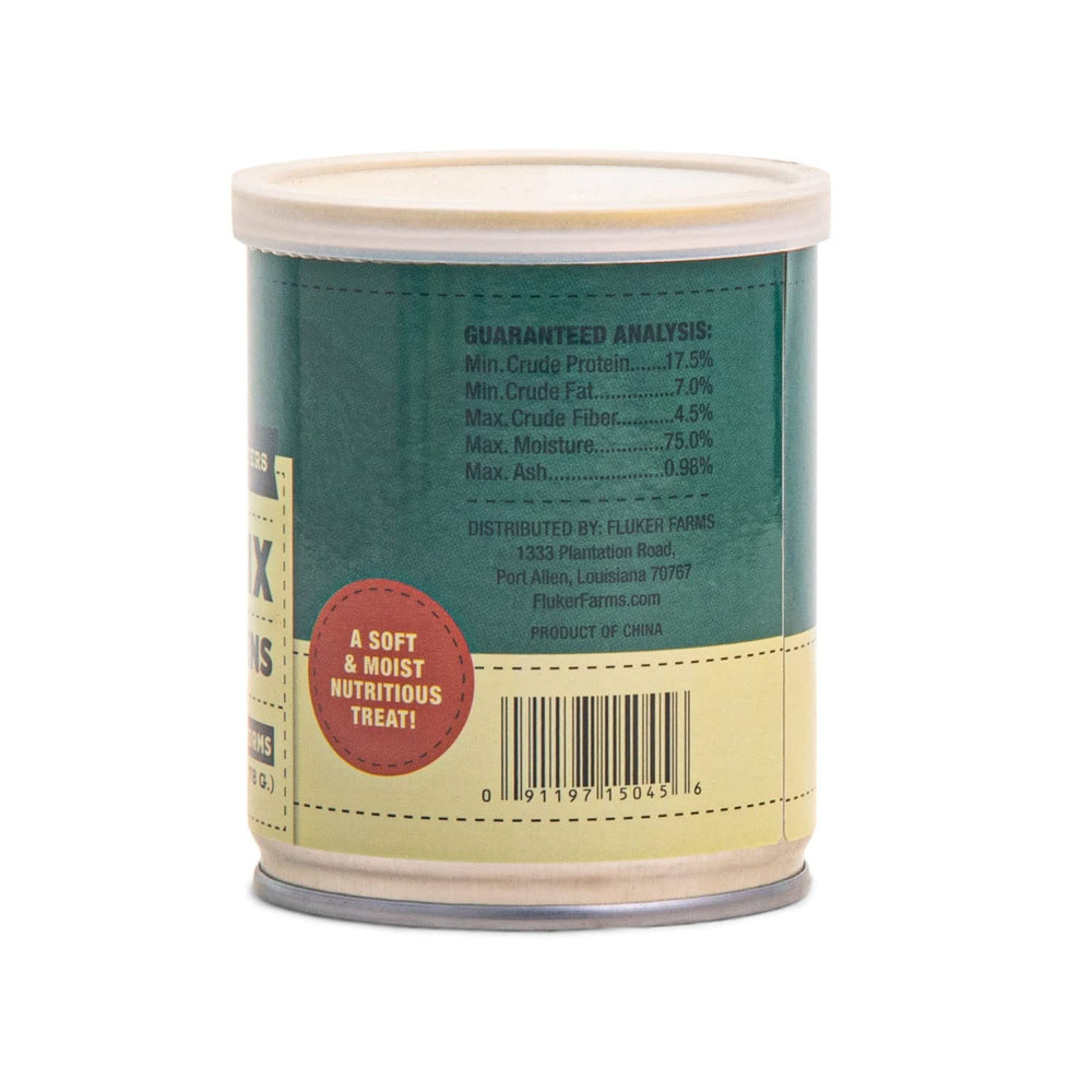 Lata cerrada de Fluker's Culinary Coop, alimento proteico para aves.