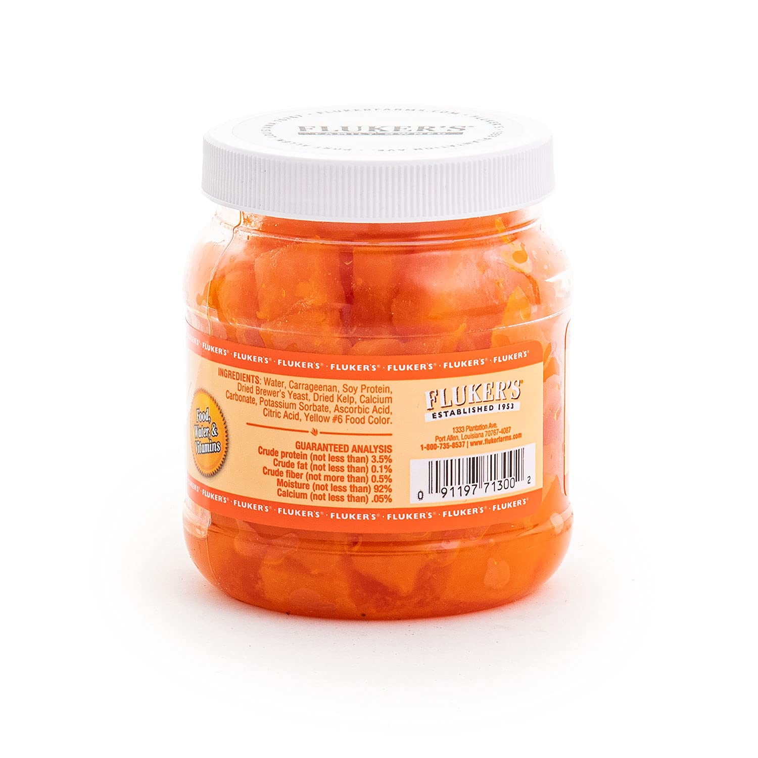Envase compacto de Fluker's Cubo Naranja de 170 g.