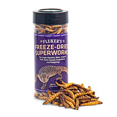 Para peces tropicales, Fluker's gusanos liofilizados aportan proteína en porción conveniente.