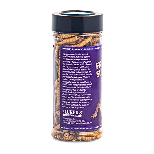 Gusanos liofilizados Fluker's para reptiles, fuente proteica práctica.