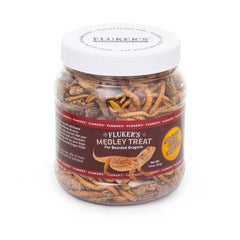 Fluker's Medley Treat mezcla deshidratada de insectos para variedad en la dieta del dragón barbudo