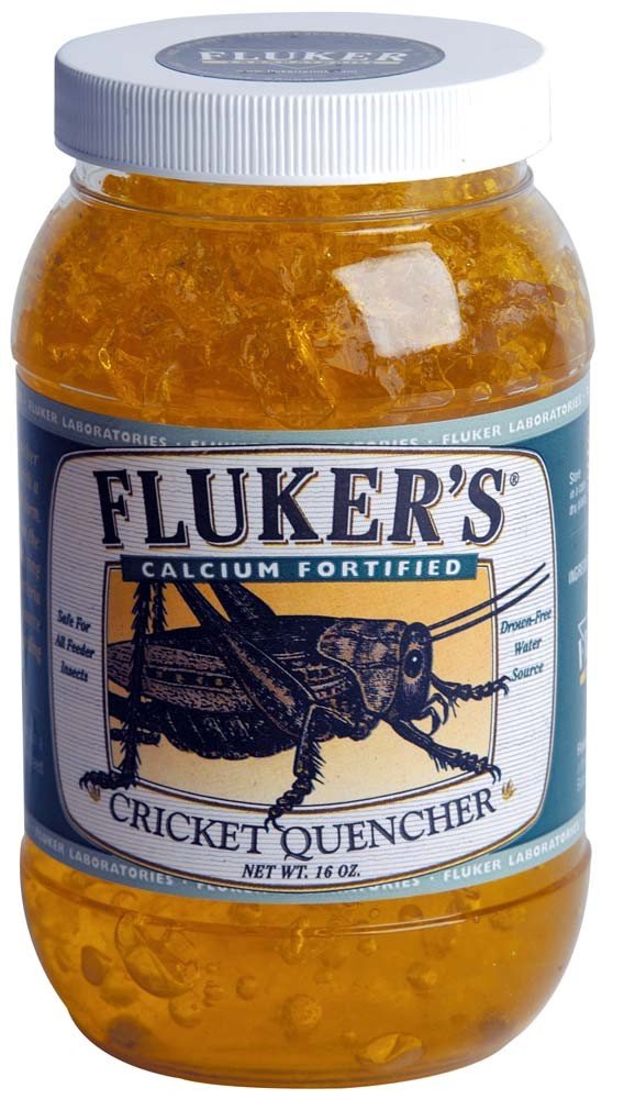 Botella de Fluker's Quenchador de grillos con calcio: agua limpia para grillos e insectos de alimento.