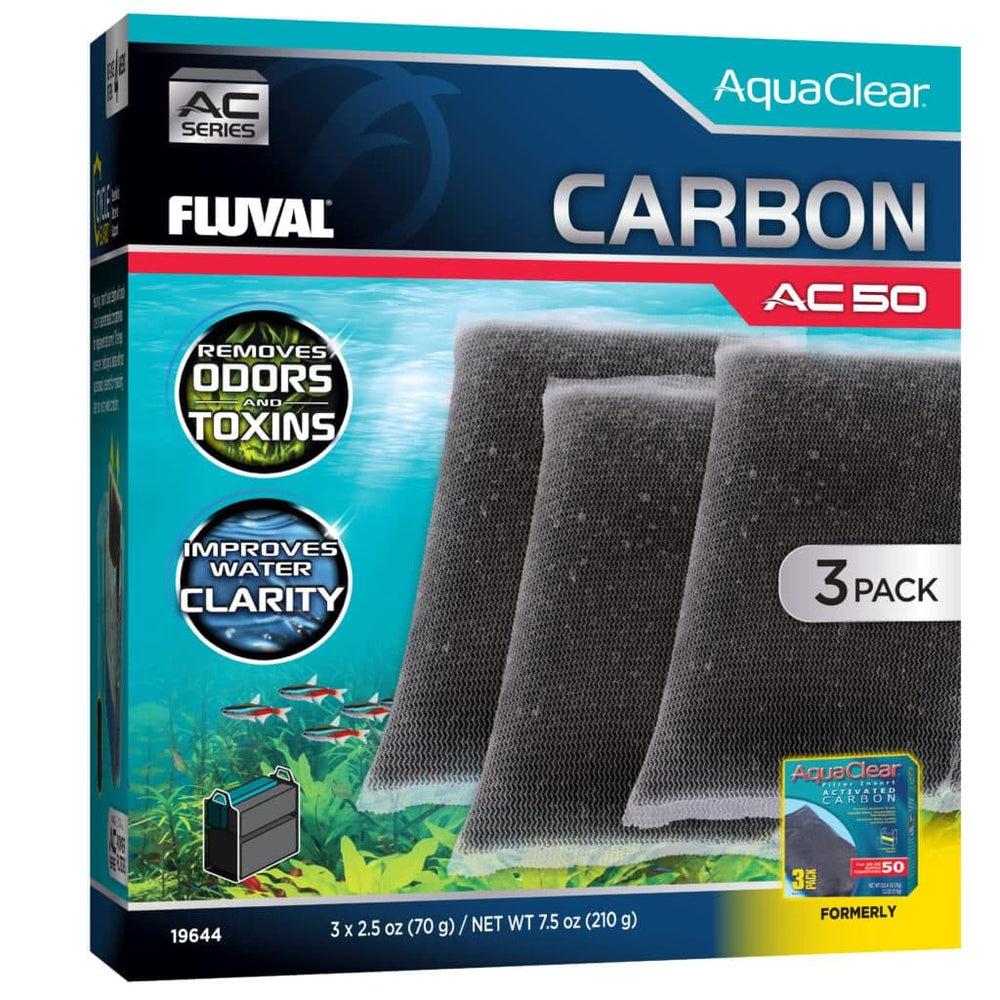 Inserto Fluval AC50: pack de 3 piezas para filtración continua y reemplazo fácil.