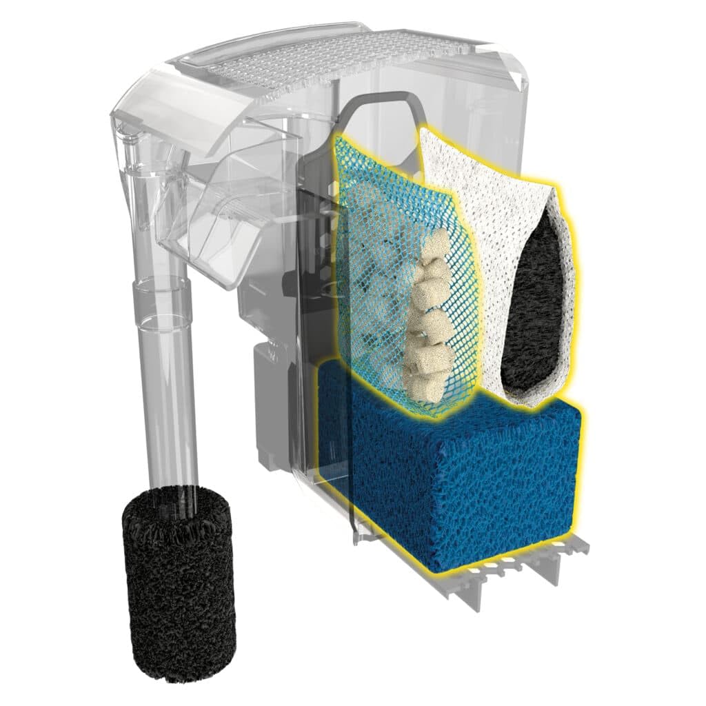 Fluval Bio-Foam: filtración mecánica eficiente atrapa partículas.