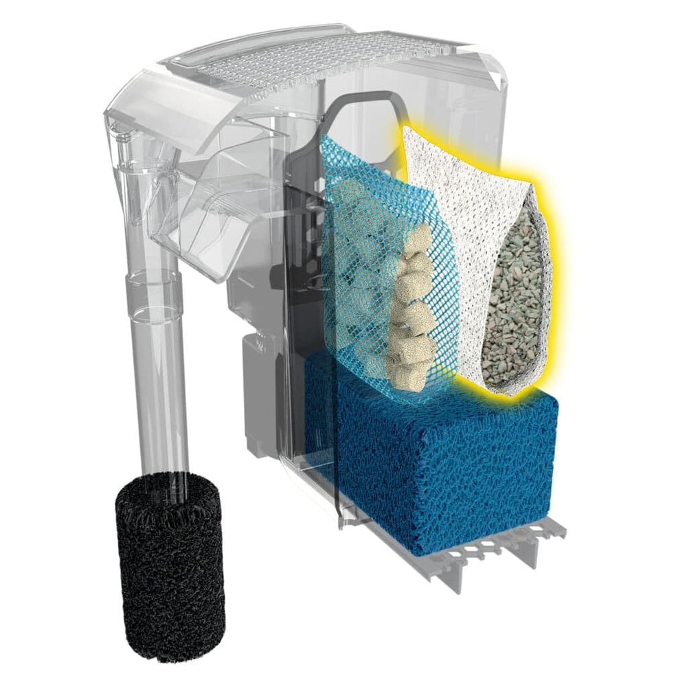 Tecnología de intercambio iónico en Fluval para acuarios de agua dulce.