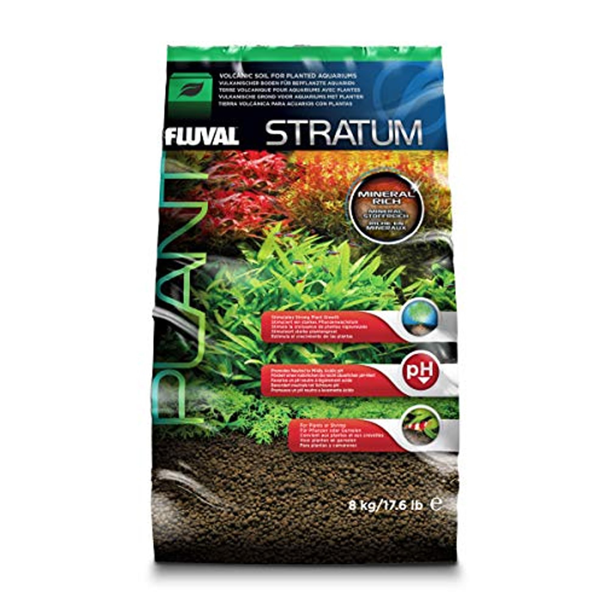 Fluval Stratum facilita penetración de raíces para plantas sanas.
