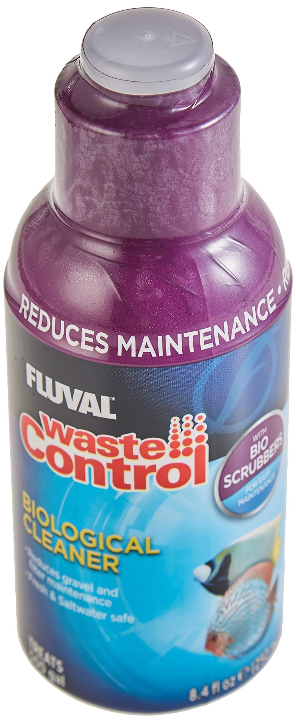 Fluval Waste Control Biological Cleaner, proceso de limpieza que facilita el mantenimiento del ecosistema del acuario.