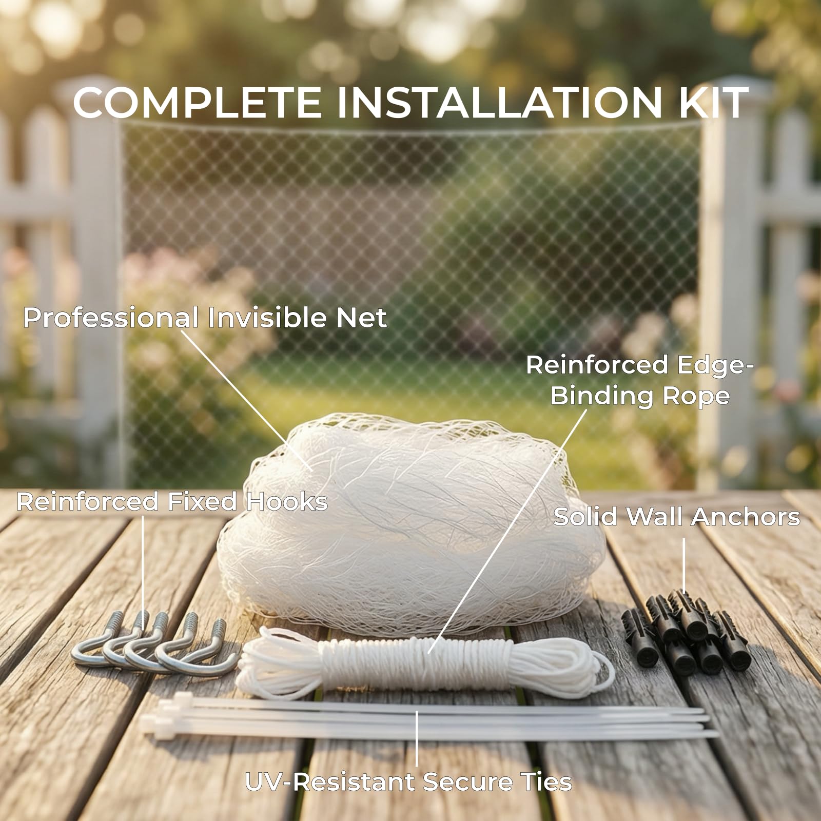Fluxionova kit de instalación para gato en balcón; montaje rápido incluido