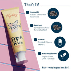 Cepillo 360° de FlyDog Fresh Kiss para limpieza de dientes y encías.