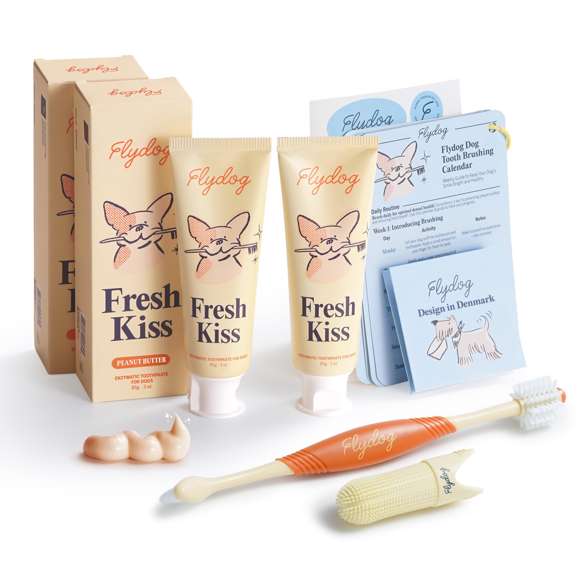 FlyDog Fresh Kiss pasta dental-tubo: limpieza suave y aliento fresco para perros.