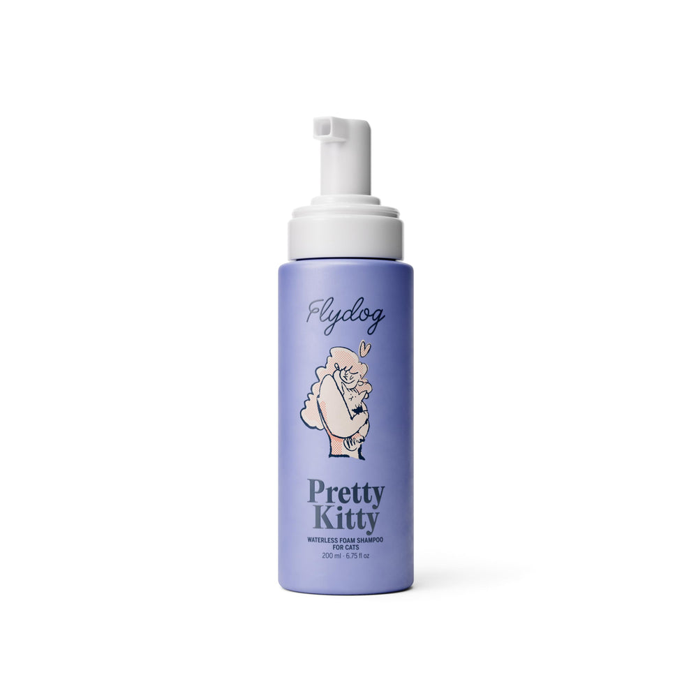 Flydog Pretty Kitty Champú Seco para Gatos, limpieza sin agua para pelaje suave.