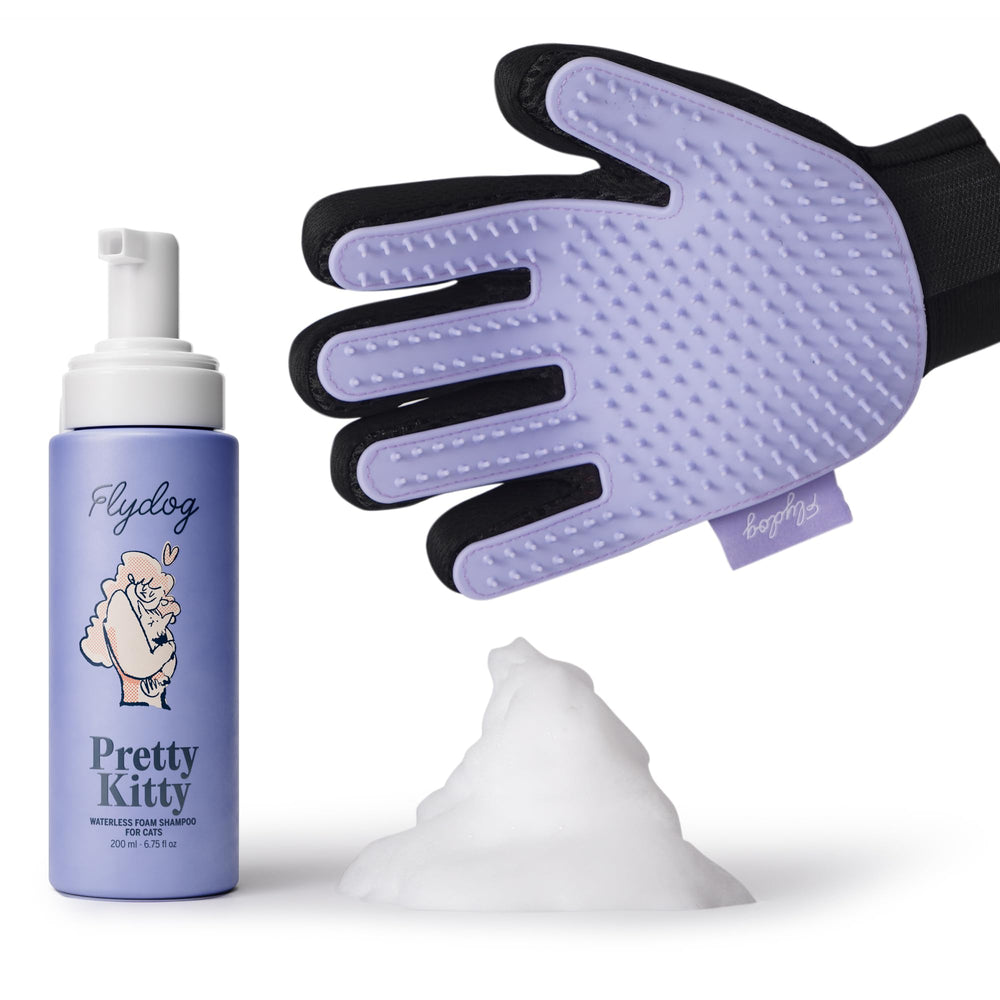 Envase y champú sin agua Flydog Pretty Kitty para gatos listado para usar