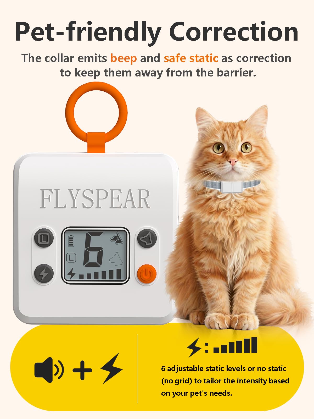 Transmisor recargable FLYSPEAR, larga duración de batería