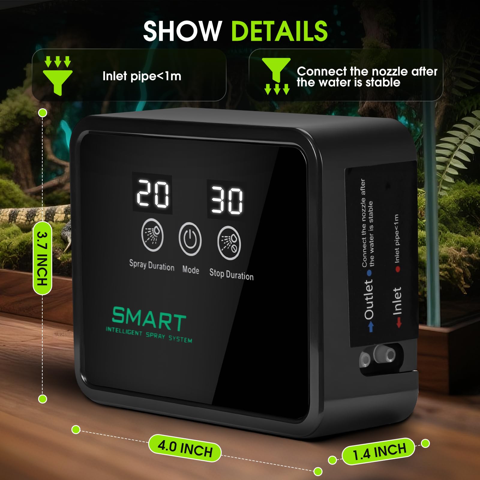 FMATOZ sistema de niebla para terrario con temporizador para riego programable.