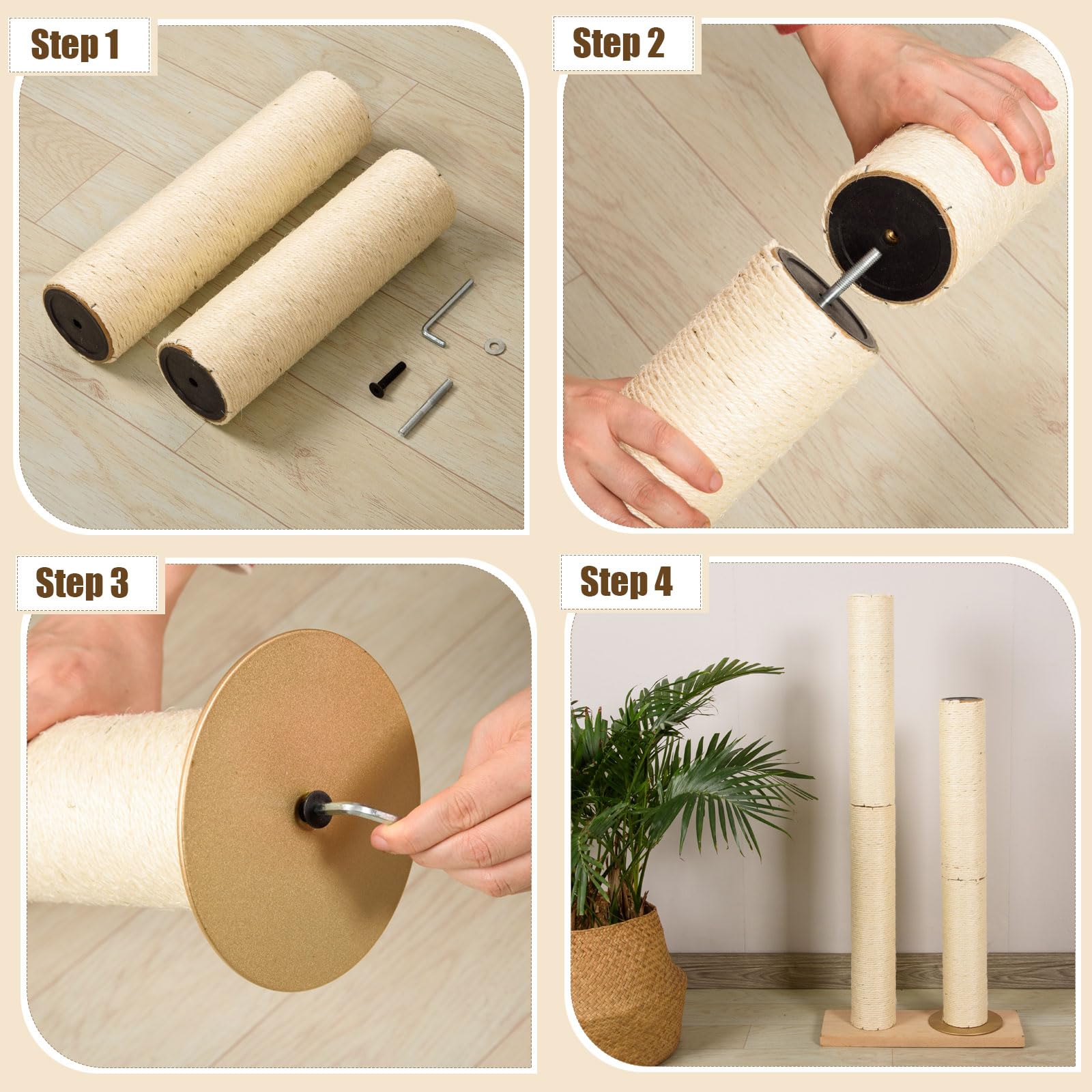 FOBSME: paquete completo con 2 postes y accesorios listos para instalar