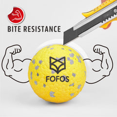 Bola FOFOS resistente al mordisco, ideal para perros agresivos.