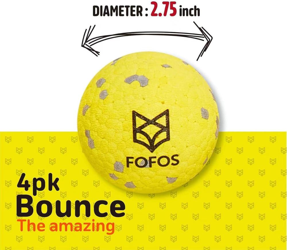 Pelota FOFOS, diseño tridimensional concavo-convexo para masajear la lengua.