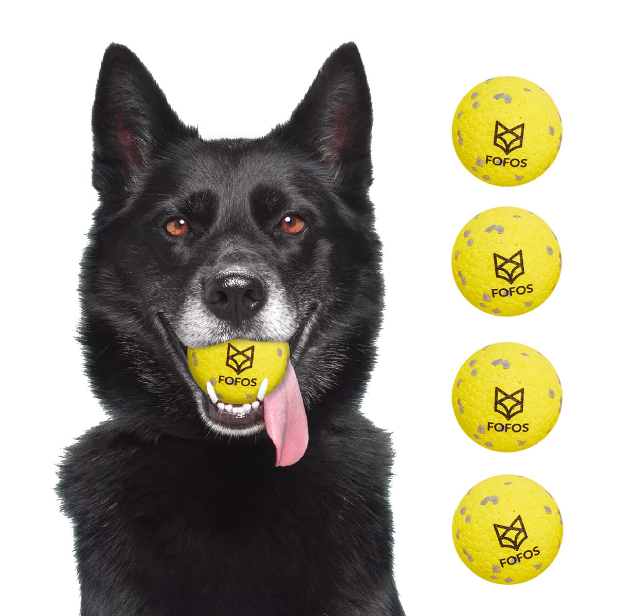 Pelota FOFOS para perros, diámetro 2,75 pulgadas, ideal para masticar.