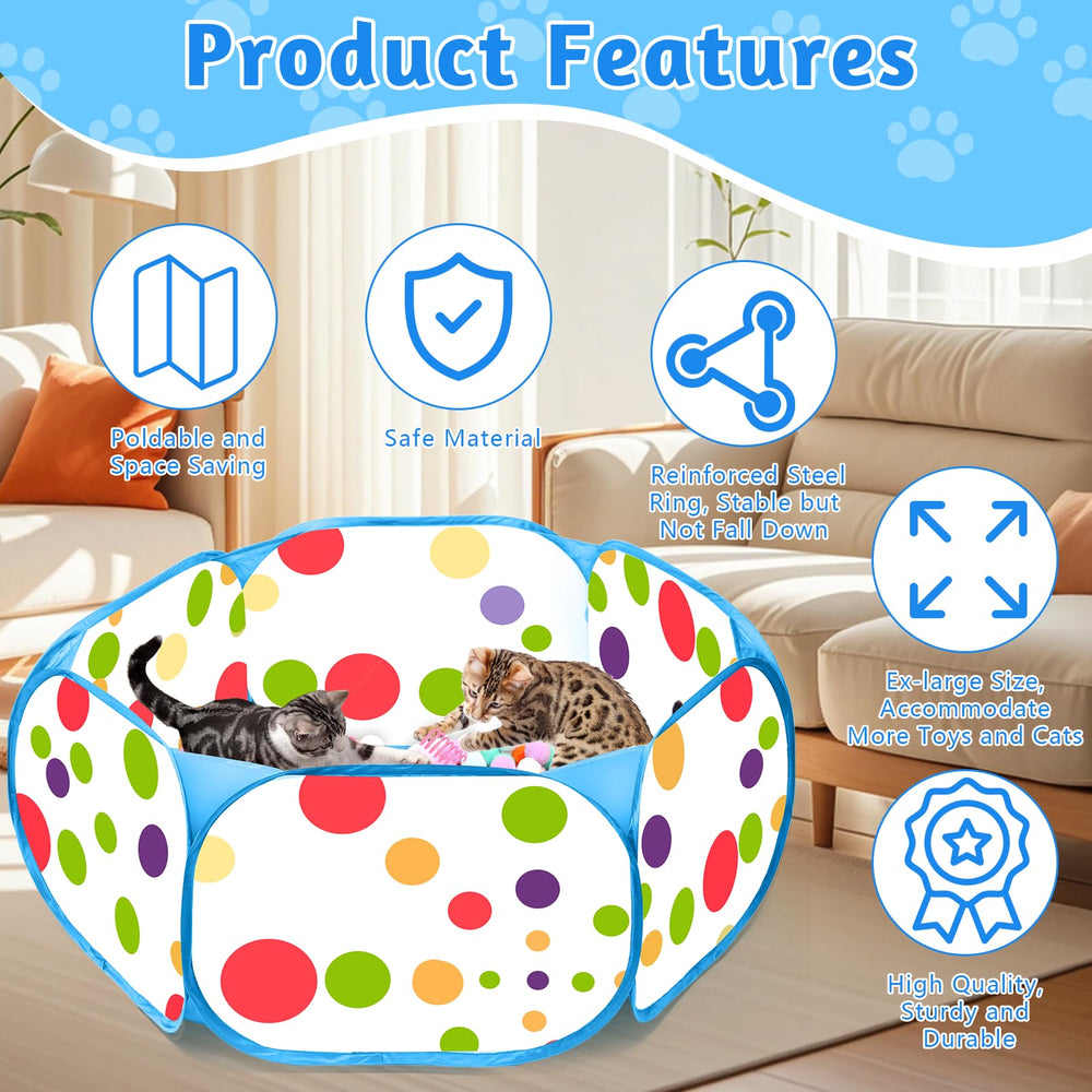 Fooind bolas crinkle para gatos, texturas táctiles para explorar durante el juego.