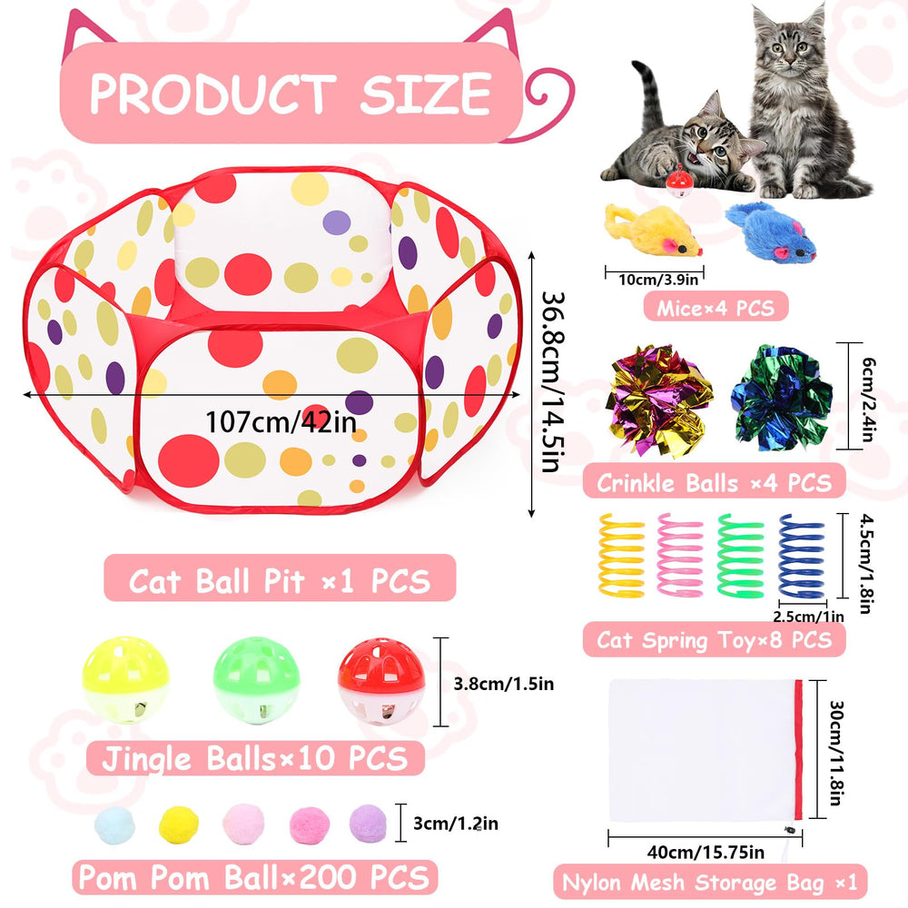 Fooind Gato Pit 226 piezas para enriquecimiento y ejercicio diario